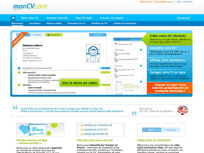 Publier son CV avec Inoveum...