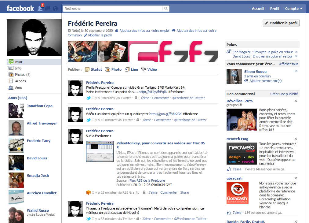 Découvre le nouveau profil Facebook