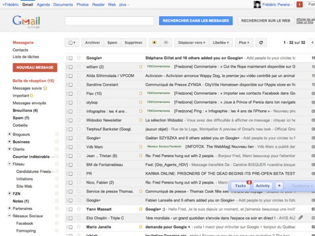 Un thème Google+ pour Gmail !