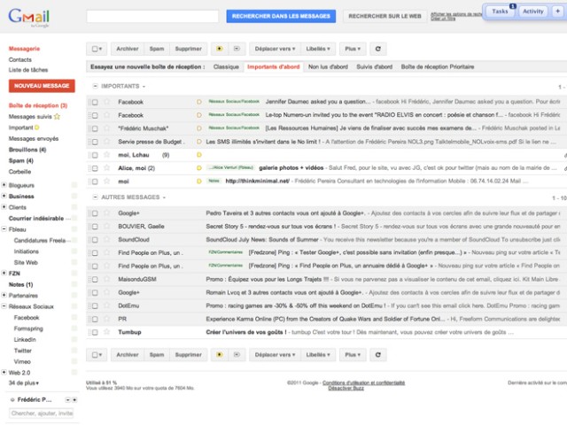 Gmail : de nouveaux filtres font leur apparition