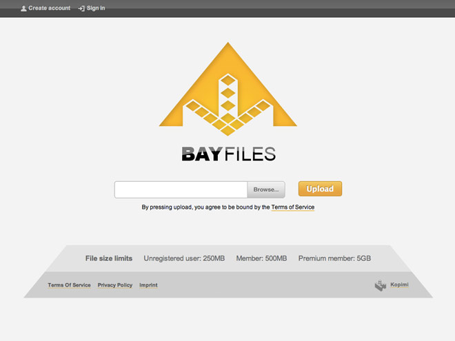  Bayfiles, le megaupload des fondateurs de The Pirate Bay