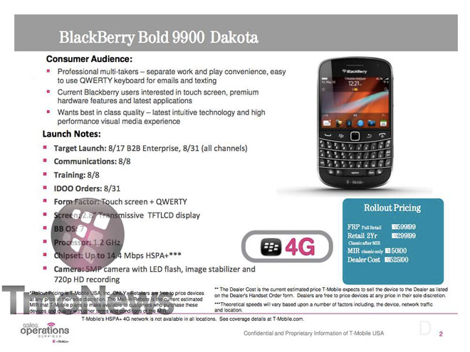 BlackBerry Bold 9900 : sortie le 31 août ?