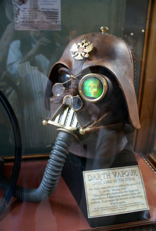 Le casque de Dark Vador version Steampunk