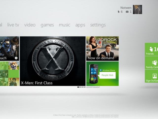 Xbox 360 : vers un Dashboard inspiré par Metro