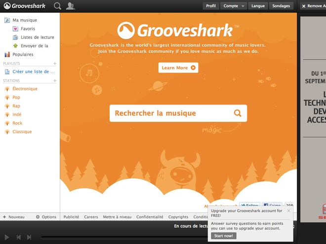  Grooveshark Desktop, un client pour Mac OS X