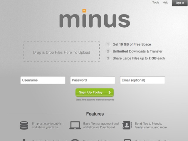 Minus, une alternative à Dropbox