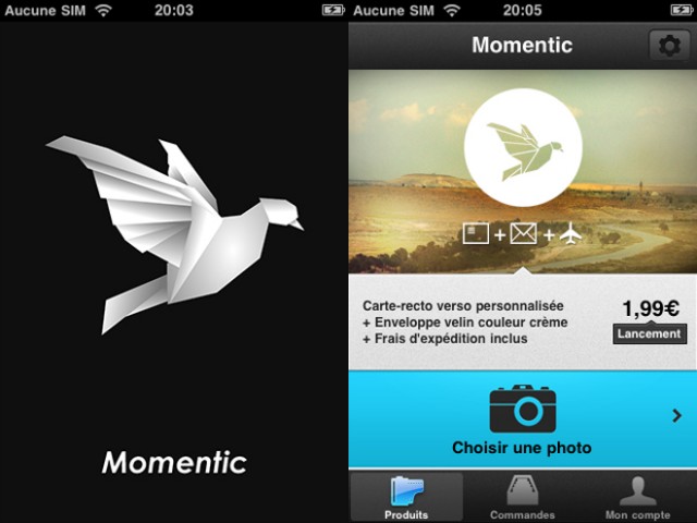 Momentic, crée et envoie tes cartes postales avec ton iPhone