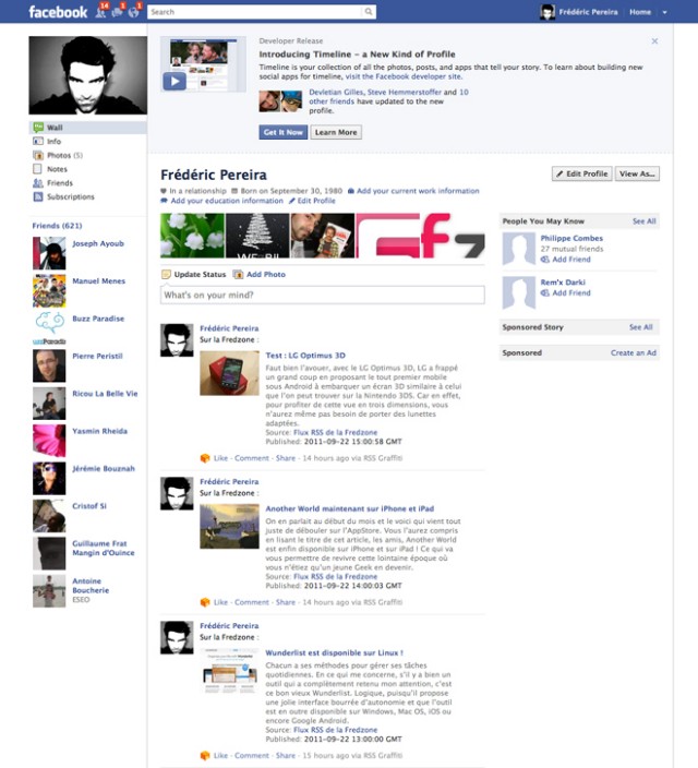 Facebook Timeline : comment activer le nouveau profil Facebook