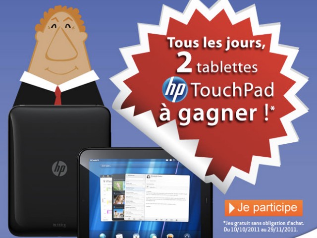 Des tablettes Touchpad 32 Go à gagner chez Rueducommerce !