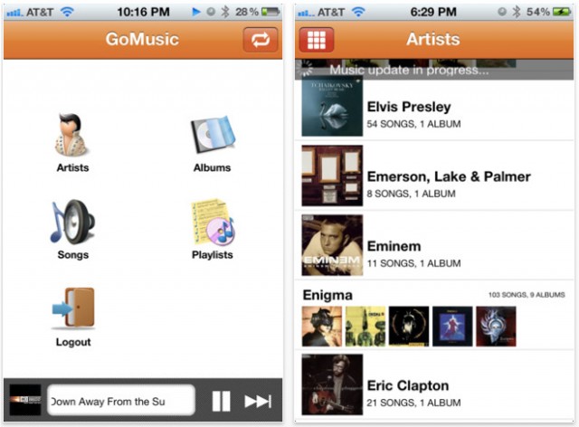 GoMusic, Google Music sur iOS