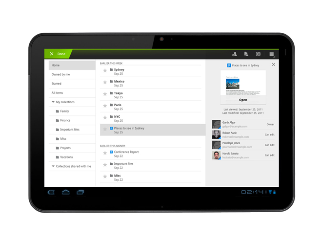  Google Docs : une grosse mise à jour pour les tablettes Android