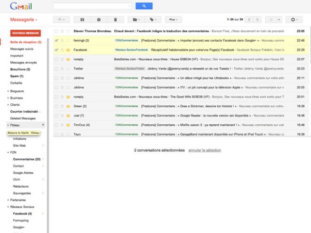 Gmail : la nouvelle version est en ligne !