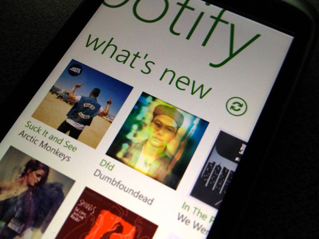 Spotify sur Windows Phone 7