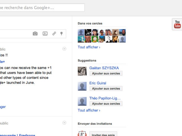 YouTube maintenant intégré à Google+