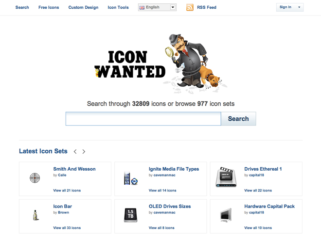 Icon Wanted, un nouveau moteur de recherche d'icônes