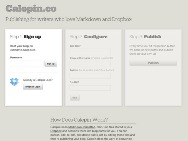 Créer son blog hébergé sur Dropbox avec Calepin