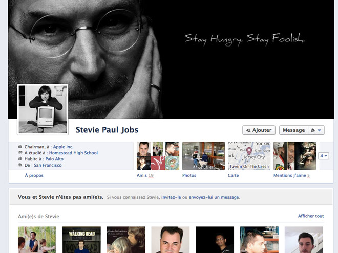 Facebook : une Timeline consacrée à Steve Jobs