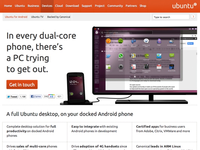 Ubuntu va transformer ton mobile Android en un véritable ordinateur