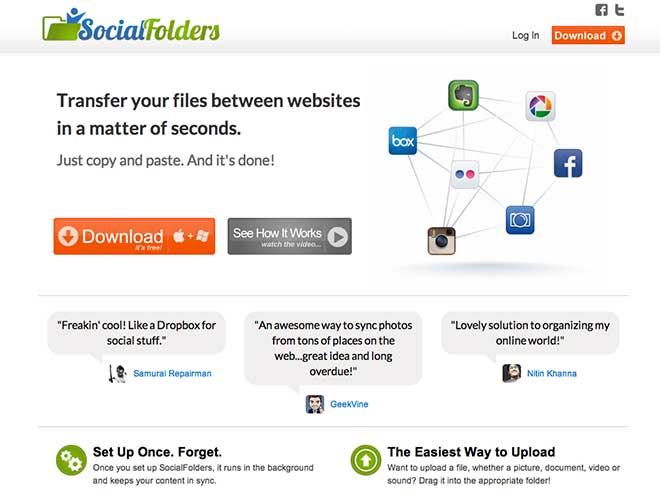 SocialFolders : synchroniser ses photos et ses documents avec les réseaux sociaux