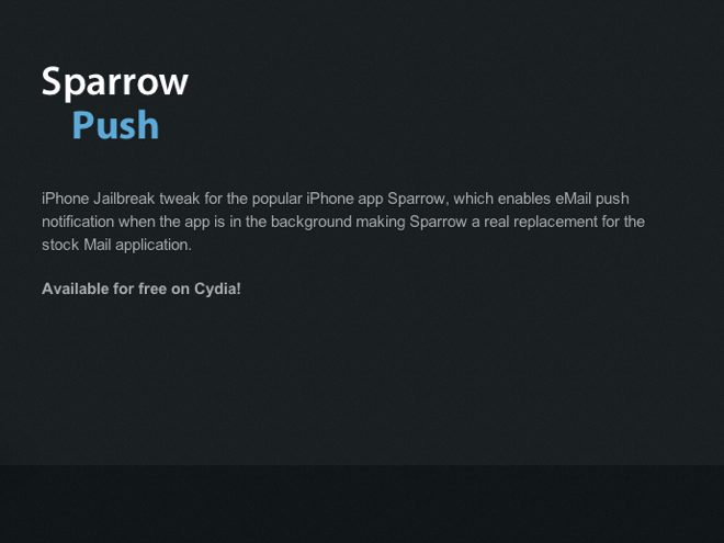 Activer les notifications sur Sparrow, ce sera bientôt possible grâce à Cydia è