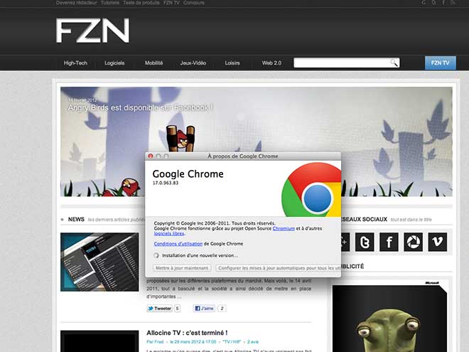 Google Chrome 18 est dans les bacs !