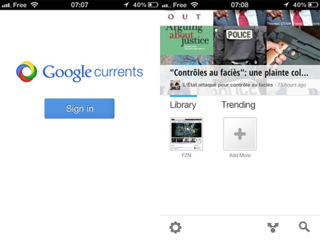 Google Currents est disponible sur iOS et Android en France