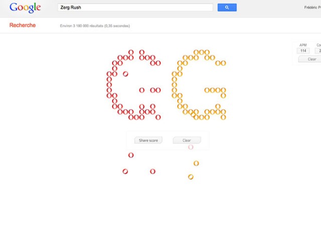 Zerg Rush, un nouvel "easter egg" pour Google