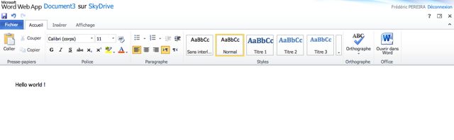 SkyDrive s'aligne sur Outlook.com