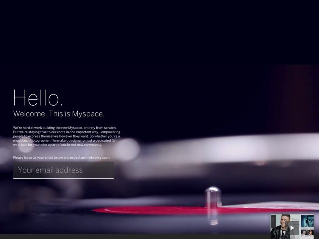 MySpace : un trailer vidéo pour la prochaine version