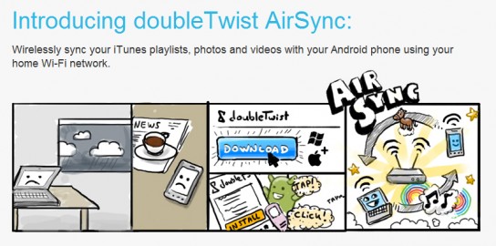  DoubleTwist AirSync : synchronisation sans fil avec les mobiles sous Android