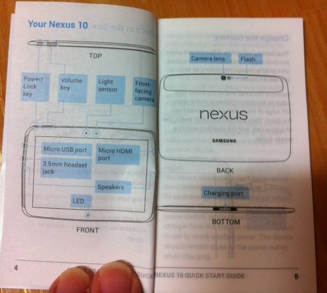Nexus 10 : un manuel dans la nature