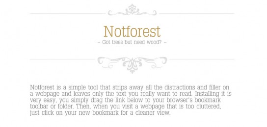  NotForest, pour extraire le contenu d’une page web