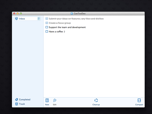 GeeTeeDee, un gestionnaire de tâches simple et gratuit