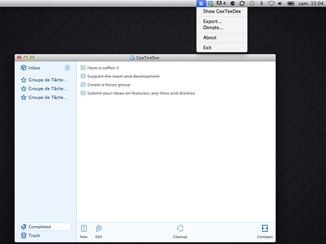 GeeTeeDee, un gestionnaire de tâches simple et gratuit