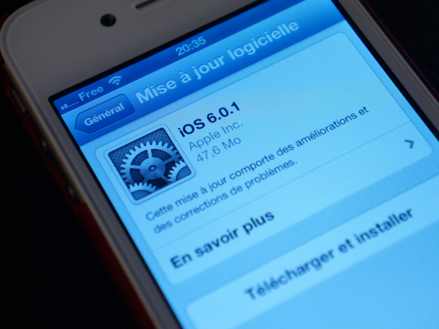 iOS 6.0.1 est disponible