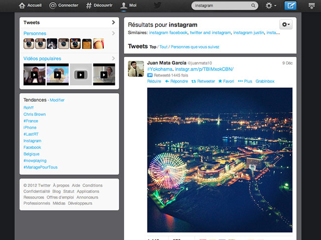 Afficher les images Instagram dans Twitter