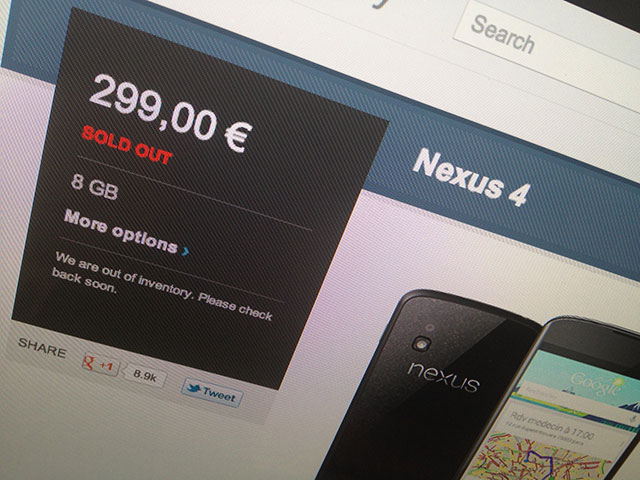 Nexus 4 : tout est de la faute de LG !