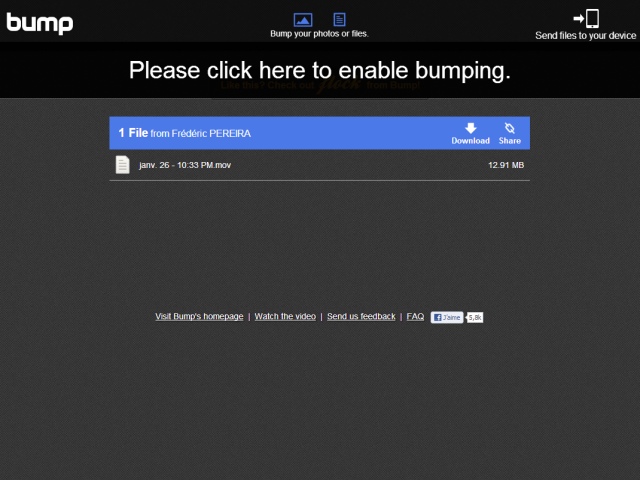  Bump permet maintenant de transférer des fichiers sur… un ordinateur