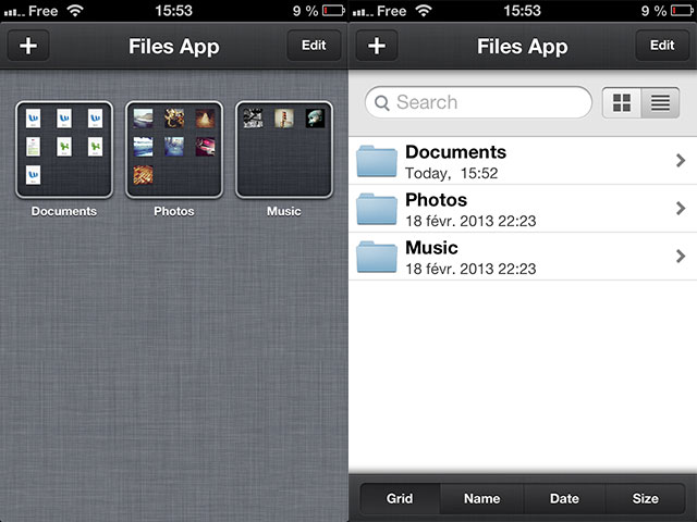 Files App : une application très soignée