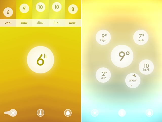 Haze, une magnifique application météo pour iPhone