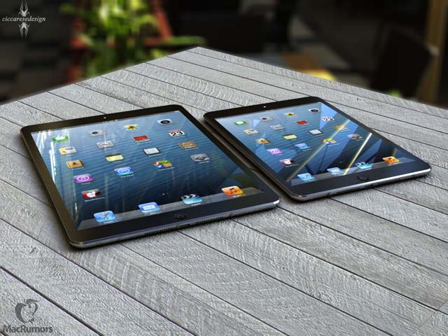 L'iPad 5 posant à côté de l'iPad Mini