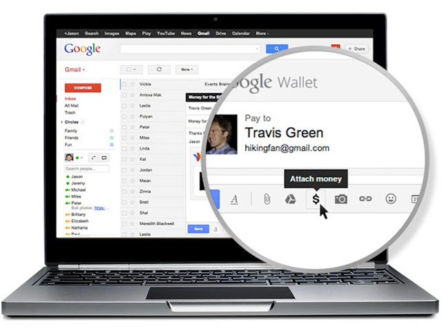 Google Wallet dans Gmail