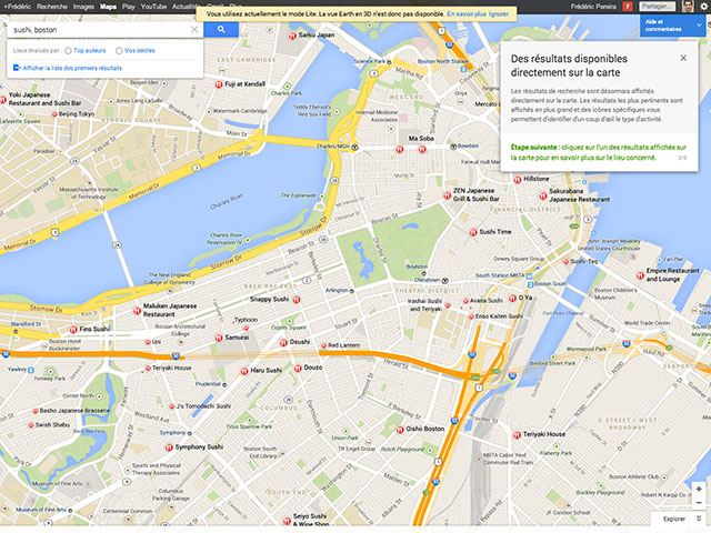 Google Maps : la recherche