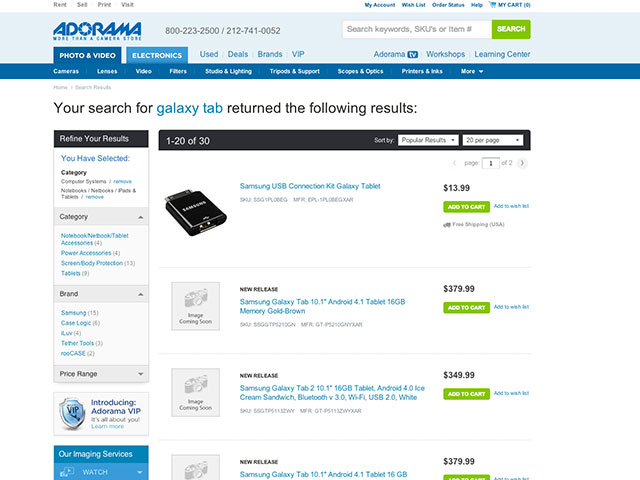  La Samsung Galaxy Tab 3 8.0 et la Samsung Galaxy Tab 3 10.1 listées par erreur par un revendeur américain