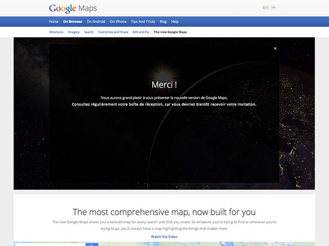 Tester le nouveau Google Maps