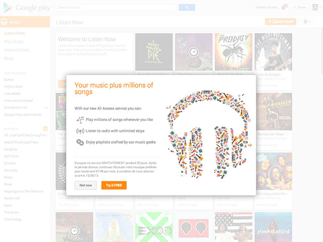 Google Play Music All Access iOS