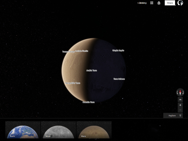  Vous voulez explorer la Lune ou Mars ? Allez sur Google Maps !