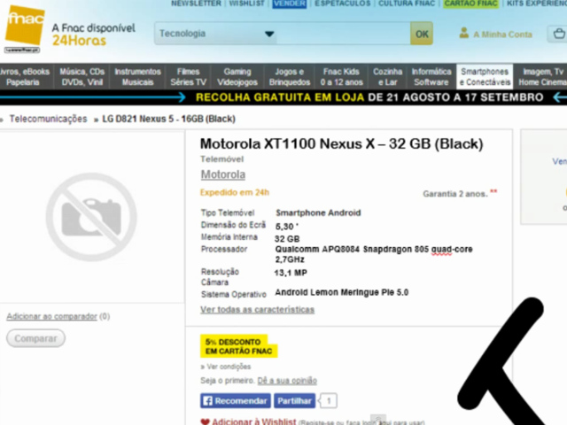 Le Nexus X chez la Fnac