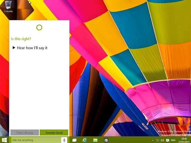 Activer Cortana sur Windows 10
