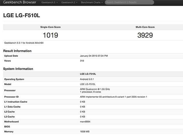 Benchmark LG G4